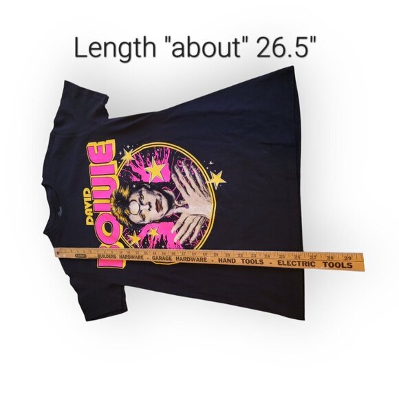 David Bowie Space Oddity Black Graphic T-Shirt 100% Cotton Women's Size S NWOT - Picture 5 of 6